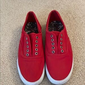 Red Women's “Keds” like sneakers.